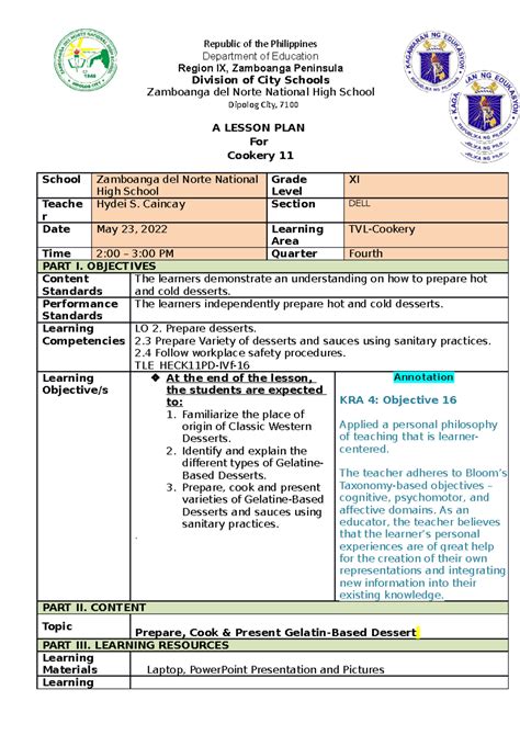 Demo lesson plan 2nd COT .